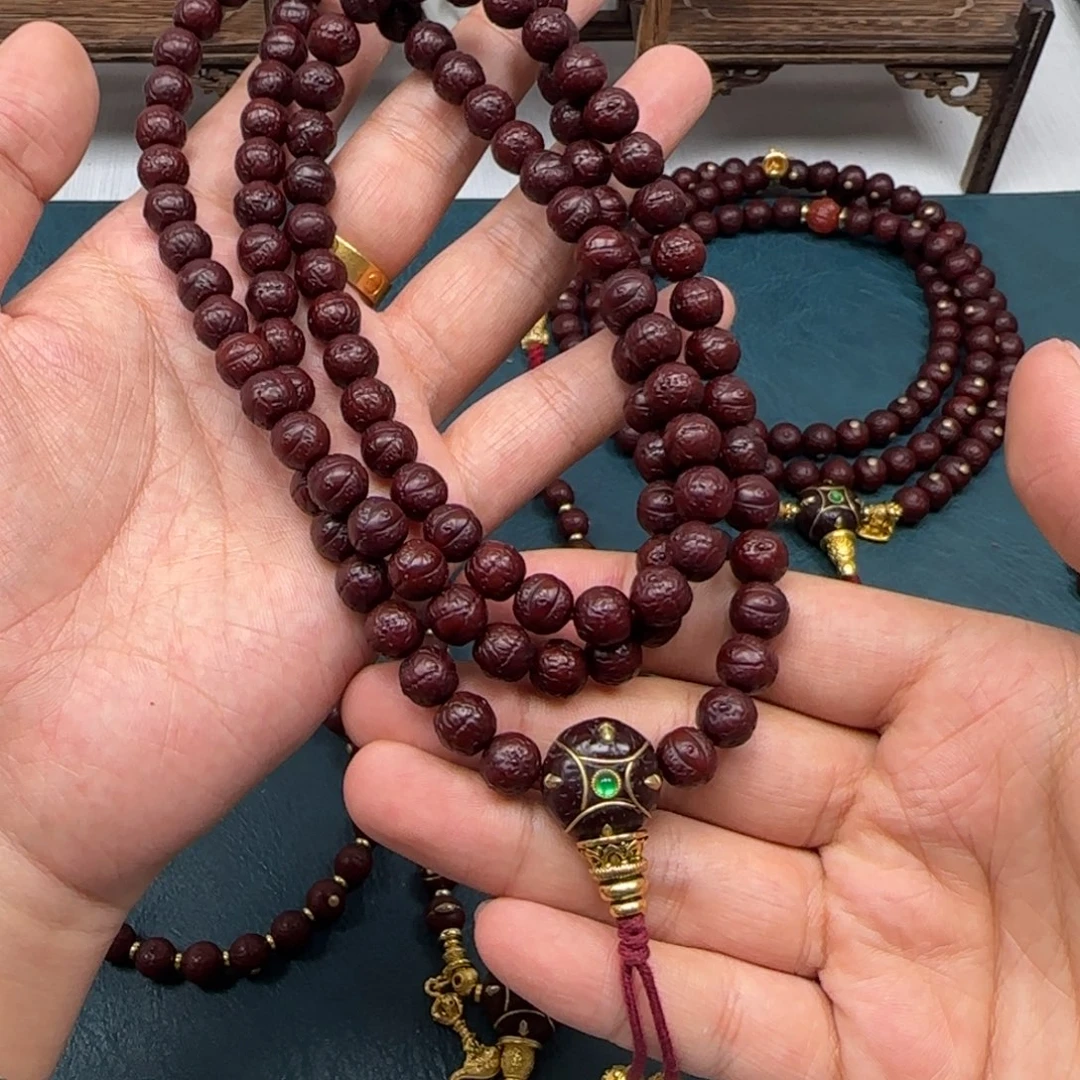 贰***吊坠凤眼菩提凤眼108脖挂8.8四星素串