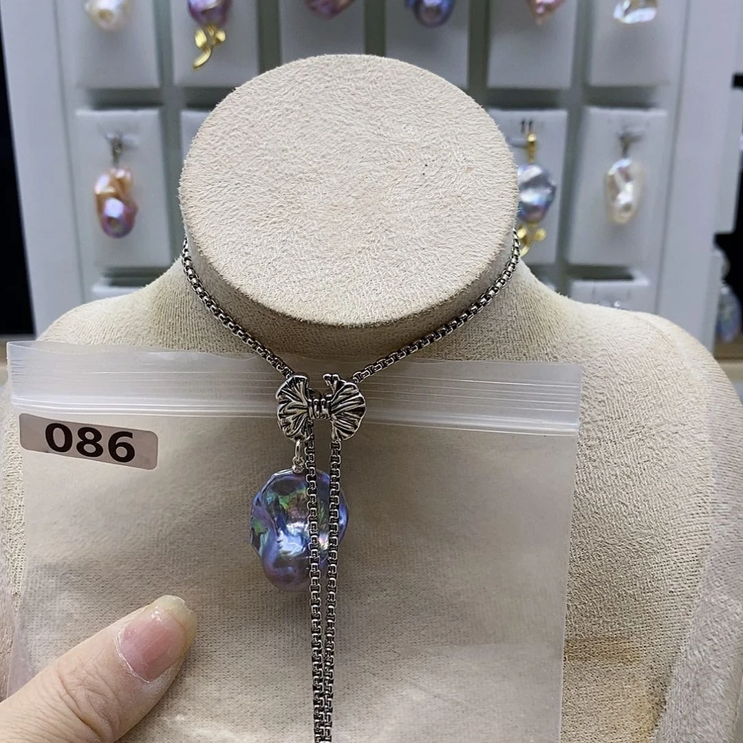 颈饰合金淡水珍珠