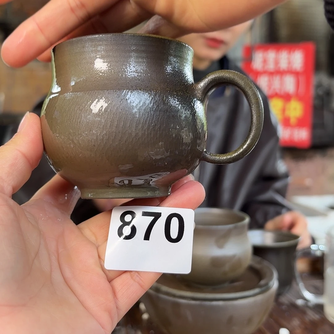 坭兴陶柴烧全手工原矿泥料杯
