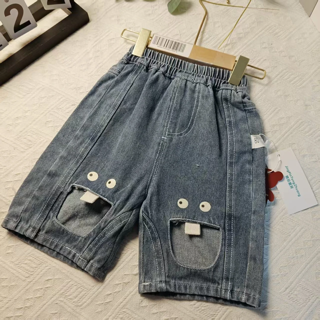 G13儿童卡通休闲牛仔短裤