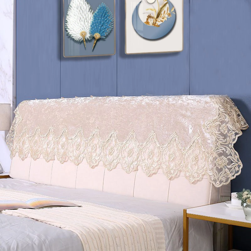 床头套罩1.5M1.8M通用布艺床头罩半包床头防尘盖布床头柜盖巾
