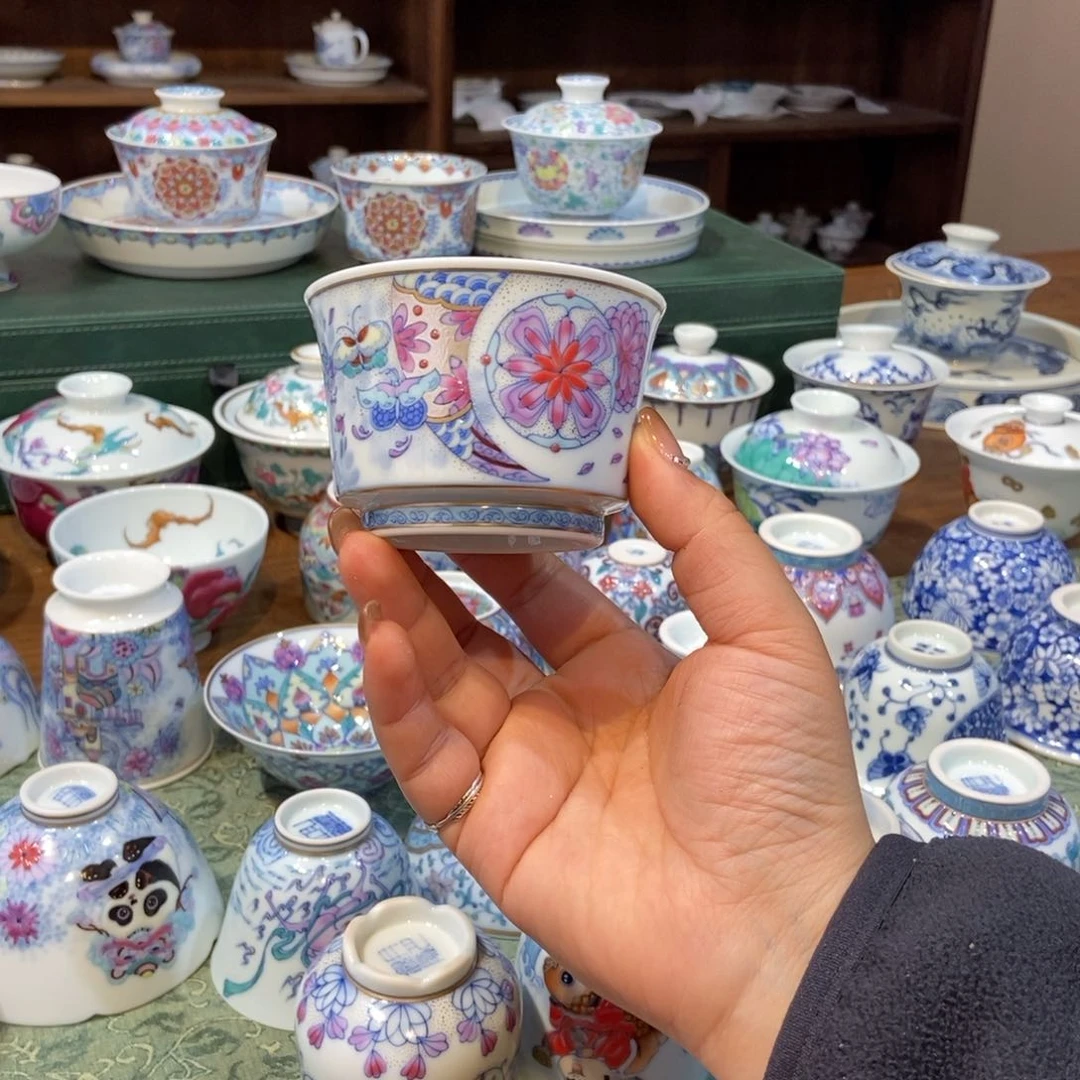 杯冉月春花秋月马蹄杯