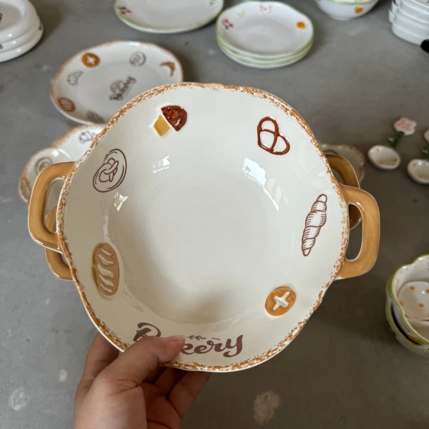 B207面包屋双耳汤碗2只装