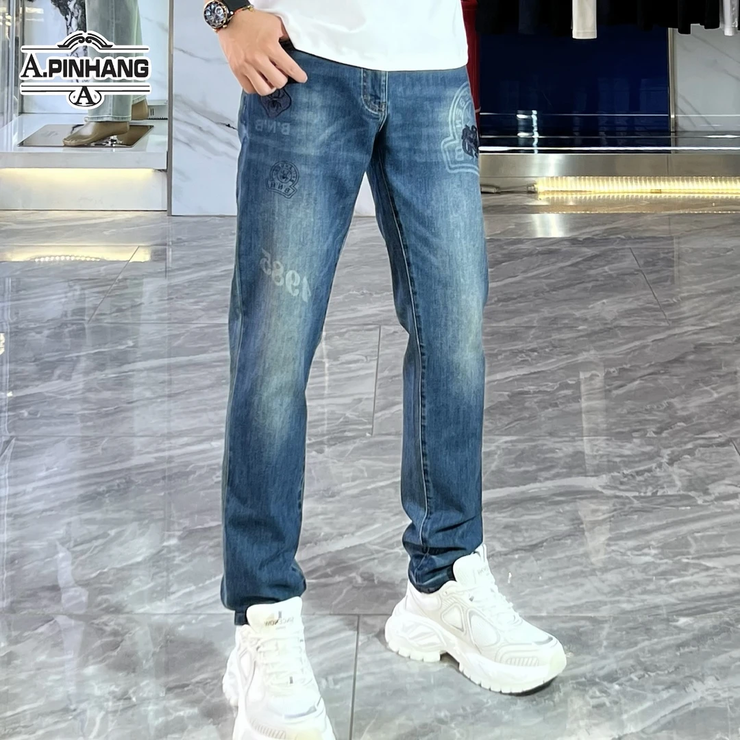 BNB春季夏季水洗基础大众长裤牛仔裤男装秋季蓝色时尚-36087