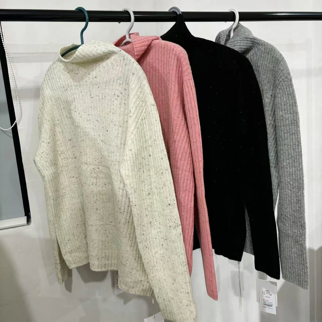 【100%高领点子纱羊毛衫】简约时尚大气打底针织