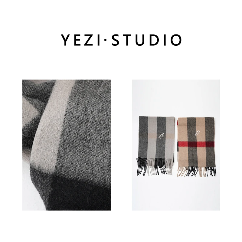 【英伦格调】百百羊毛英伦风保暖百搭长款格子围巾25442044