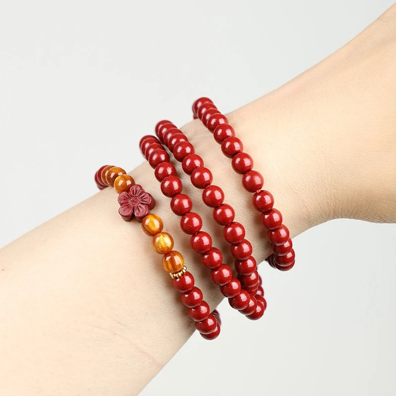 天然辰砂XD277精美手串[无礼盒]