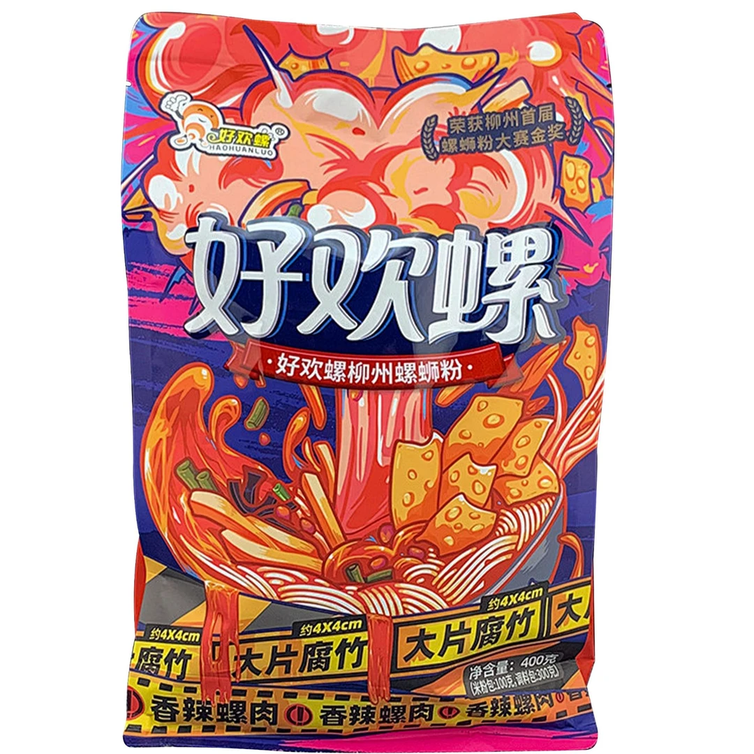 好欢螺400g柳州螺蛳粉加臭加辣家用螺丝粉特产夜宵速食