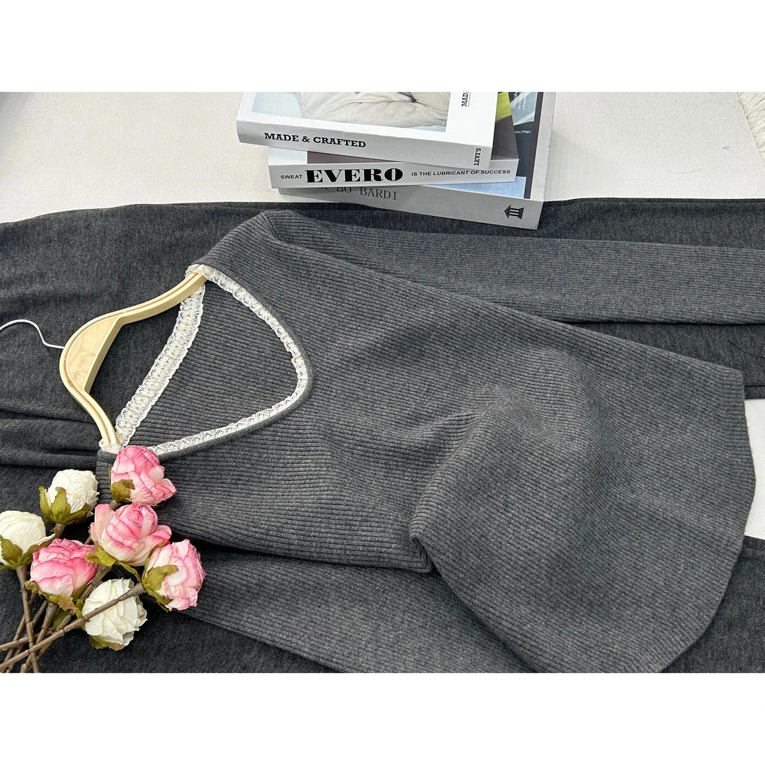 【灰色圆领套头】秋季新款时尚气质套头上衣QC2246