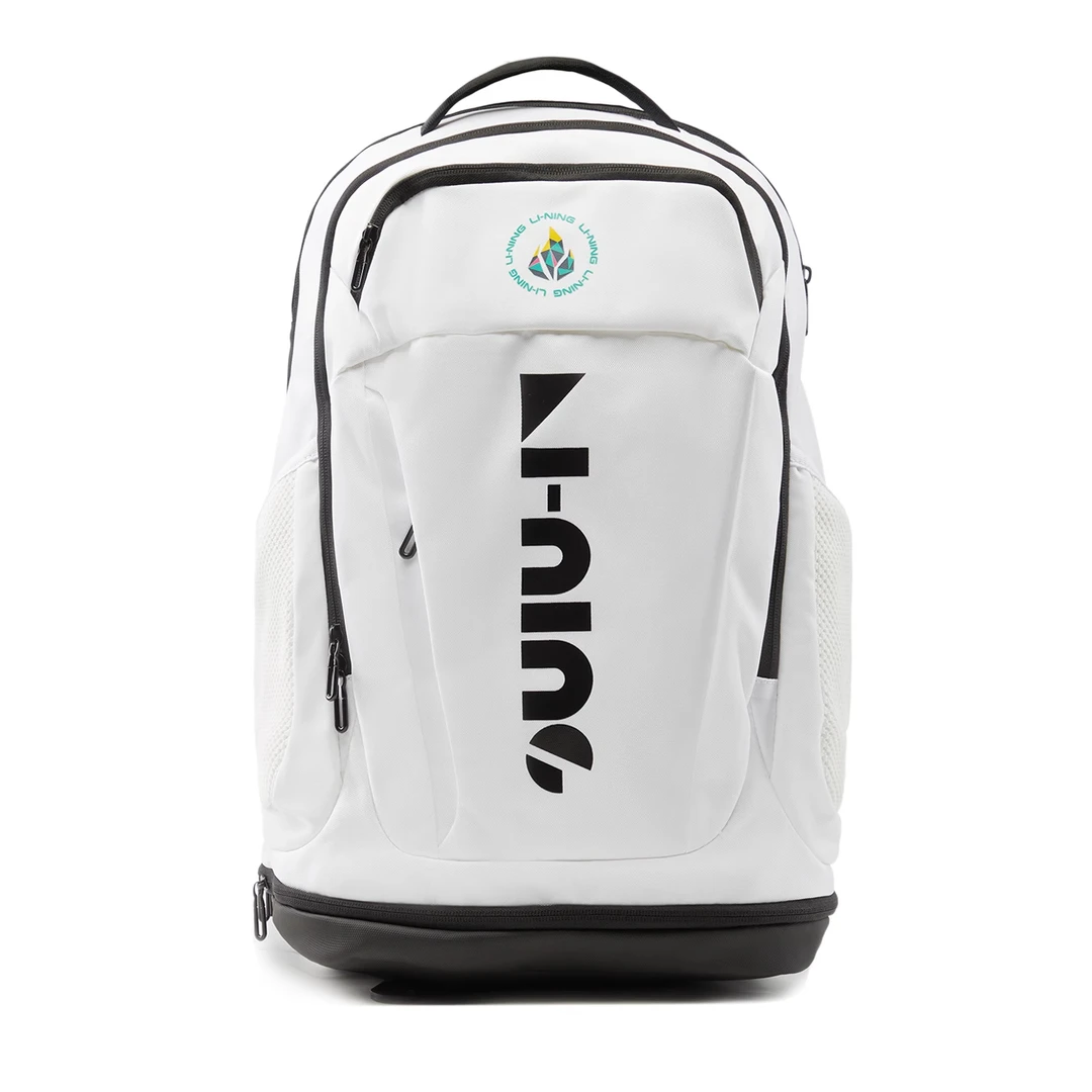 李宁2024征荣配色系列男女同款时尚大容量休闲双肩包ABSU451