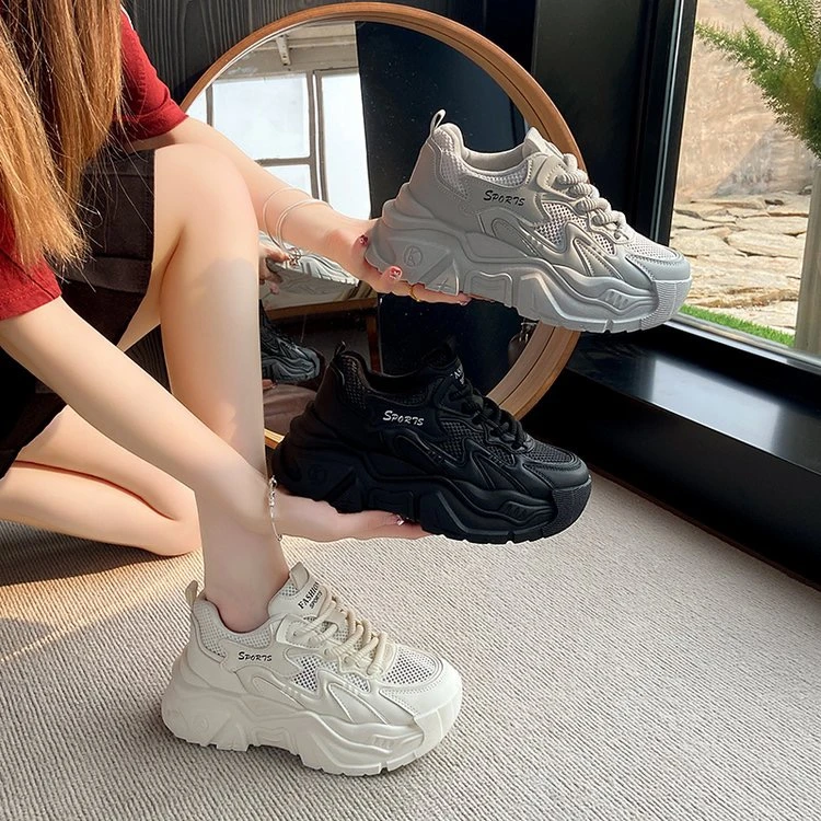 2025新款网面老爹鞋女透气增高百搭休闲运动鞋992