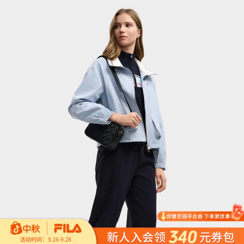 Fila/斐乐秋冬新款户外运动百搭女款防风立领梭织外套F11W548701F