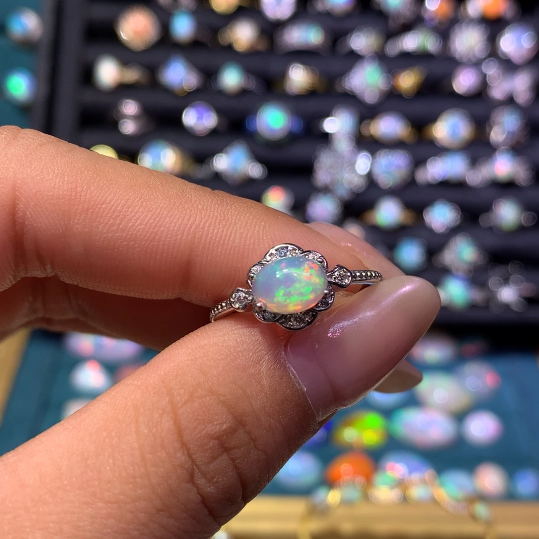 欧泊银S925镶嵌戒指款