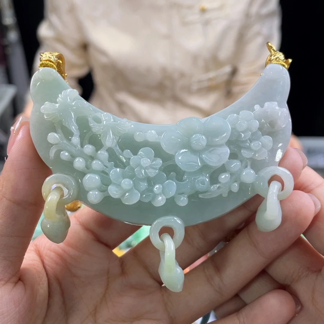 翡翠颈饰未镶嵌代编织