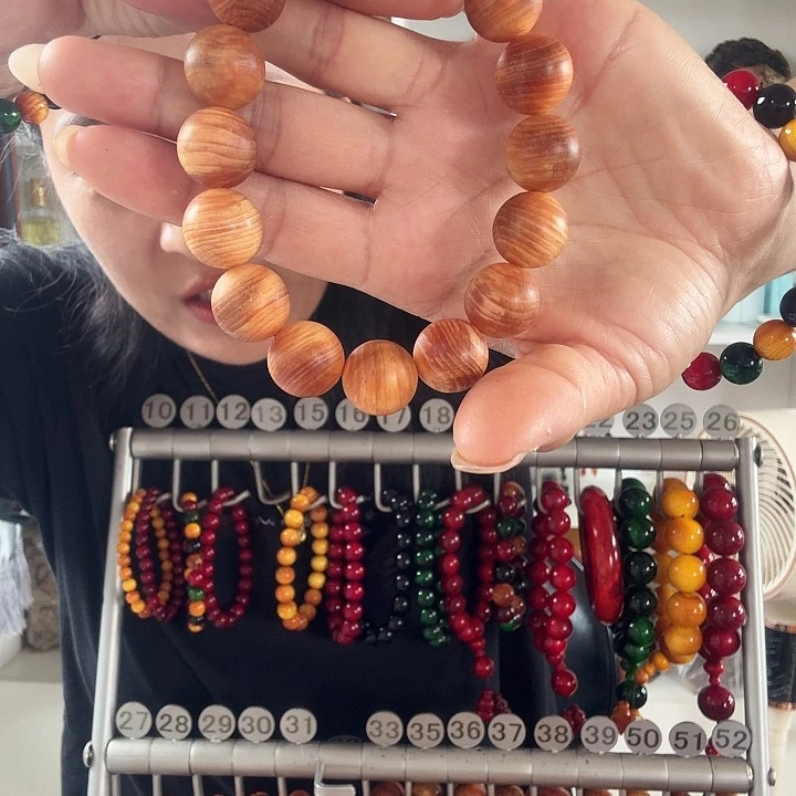 松木原生态琥珀木手串1.5男款