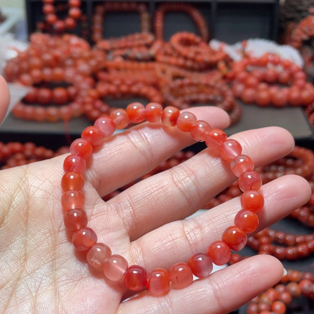 南红玛瑙手链未镶嵌