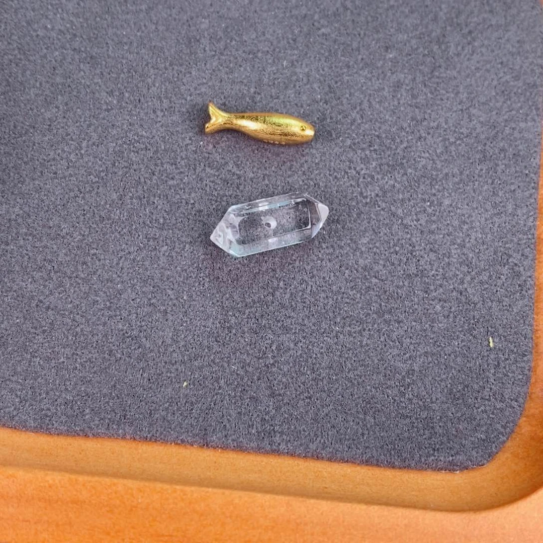 水晶珠宝半成品银S925镀金镶嵌