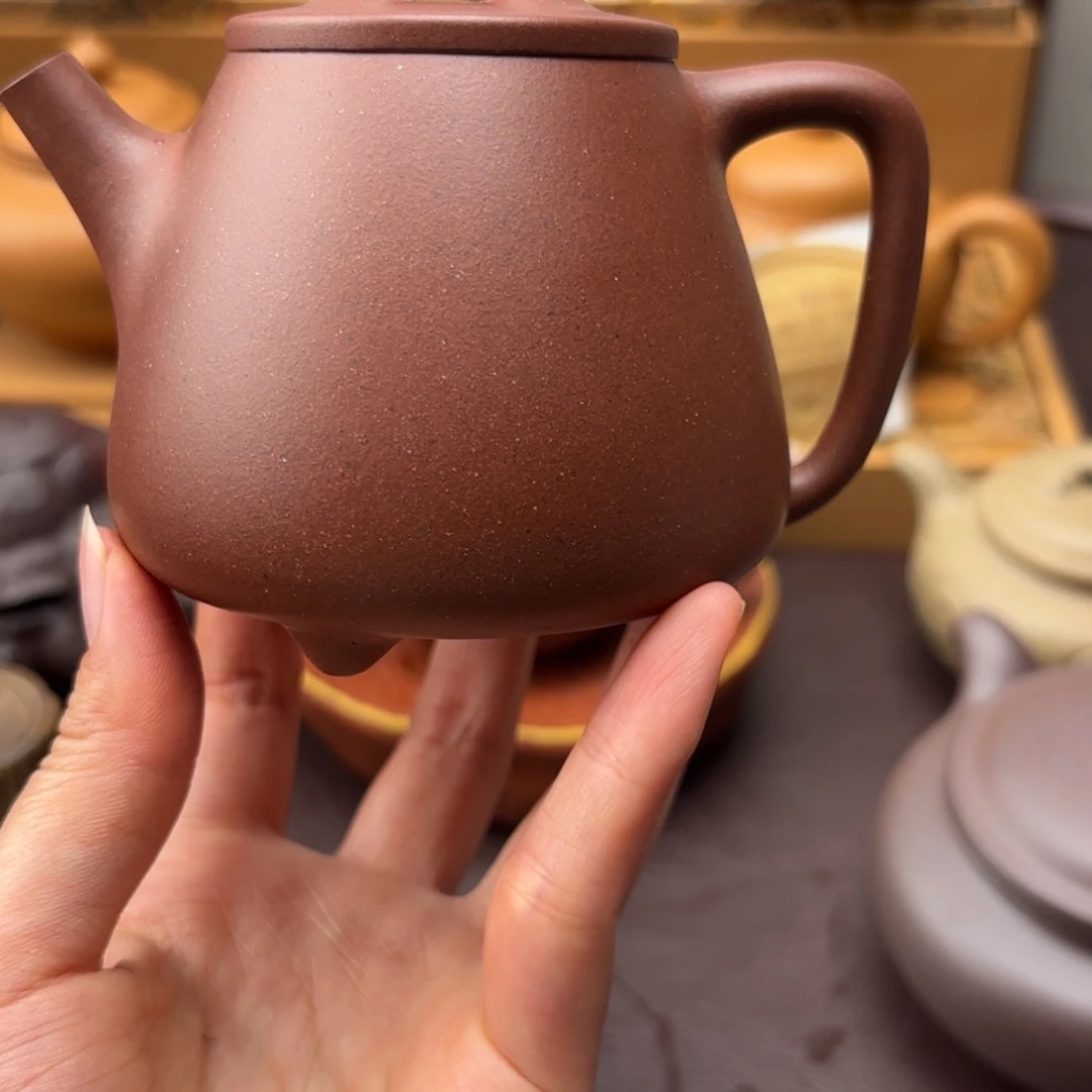 紫砂茶壶特练紫泥  高瓢  248花泥