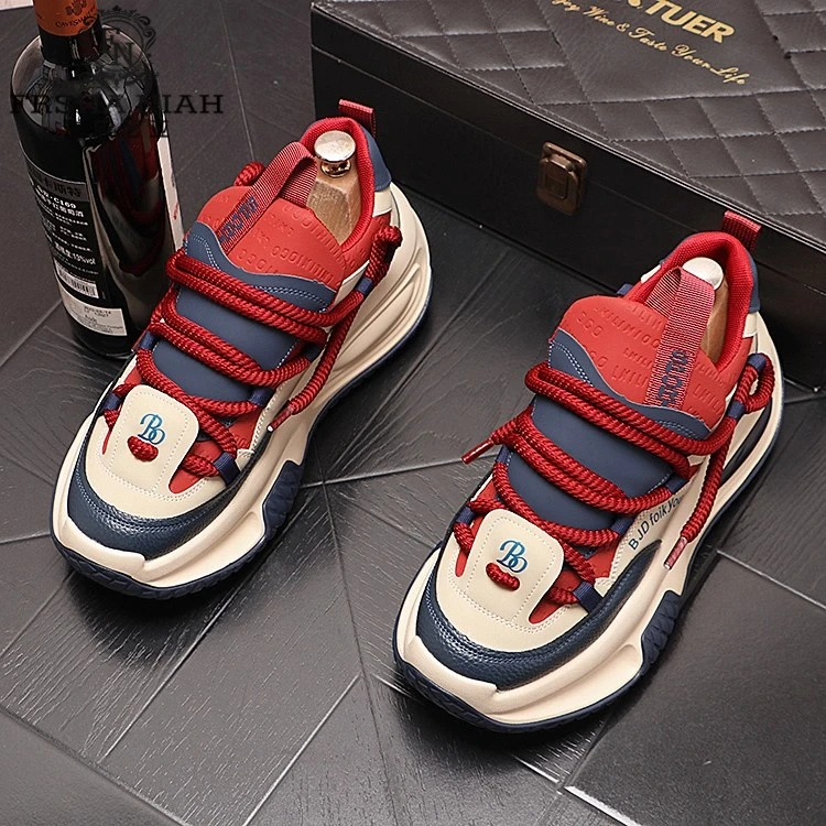 法莎尼亚老爹鞋男舒适百搭鞋子男款春秋厚底男鞋痞帅高级感休闲鞋