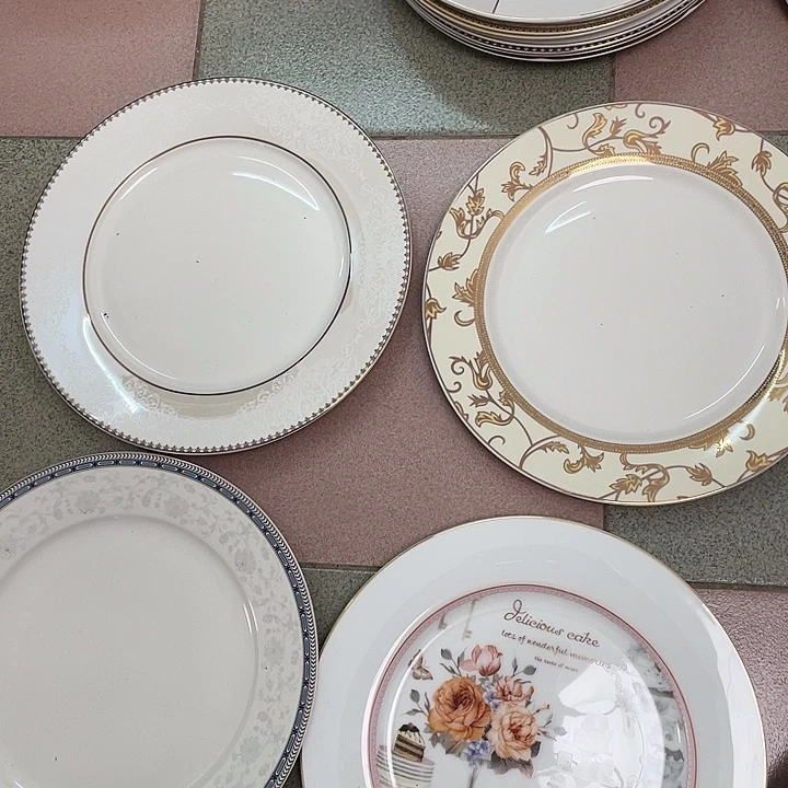 新骨瓷4个平盘10.5寸微瑕完美主义者慎拍易碎品不退换