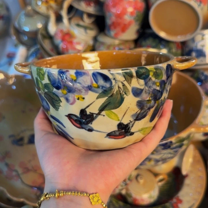 瓷片景德镇陶瓷手工手绘