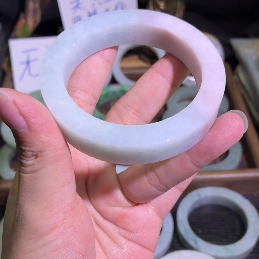 定制翡翠未镶嵌翡翠A货毛胚手镯定制