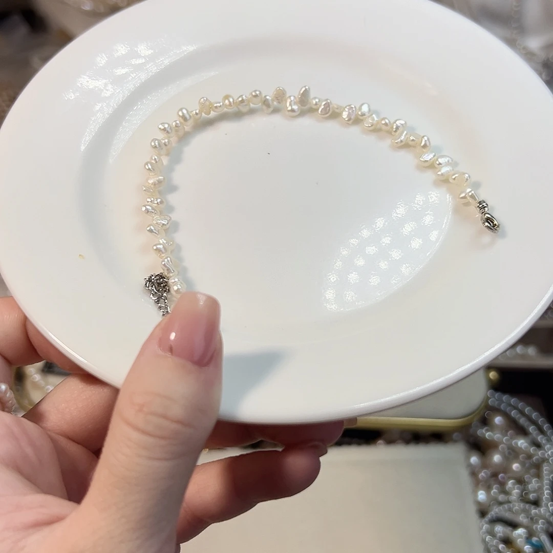 银S925镶嵌天然淡水珍珠设计款淡水珍珠