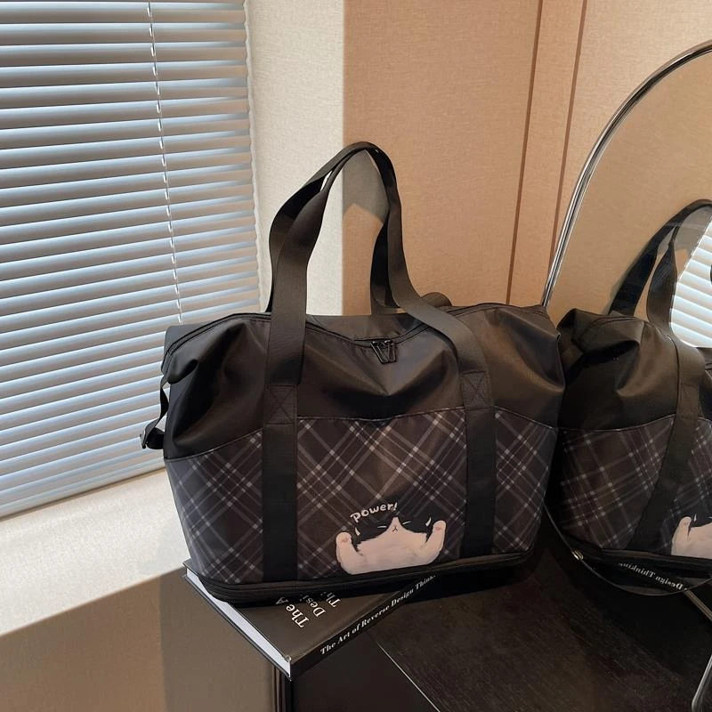 2025新款短途旅行包女大容量轻便手提袋出差行李袋防水运动健身包