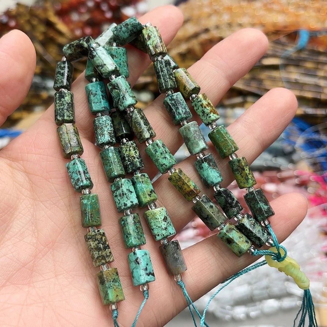 玛瑙/玉髓未镶嵌珠宝半成品7×10非洲松柱子短条18㎝