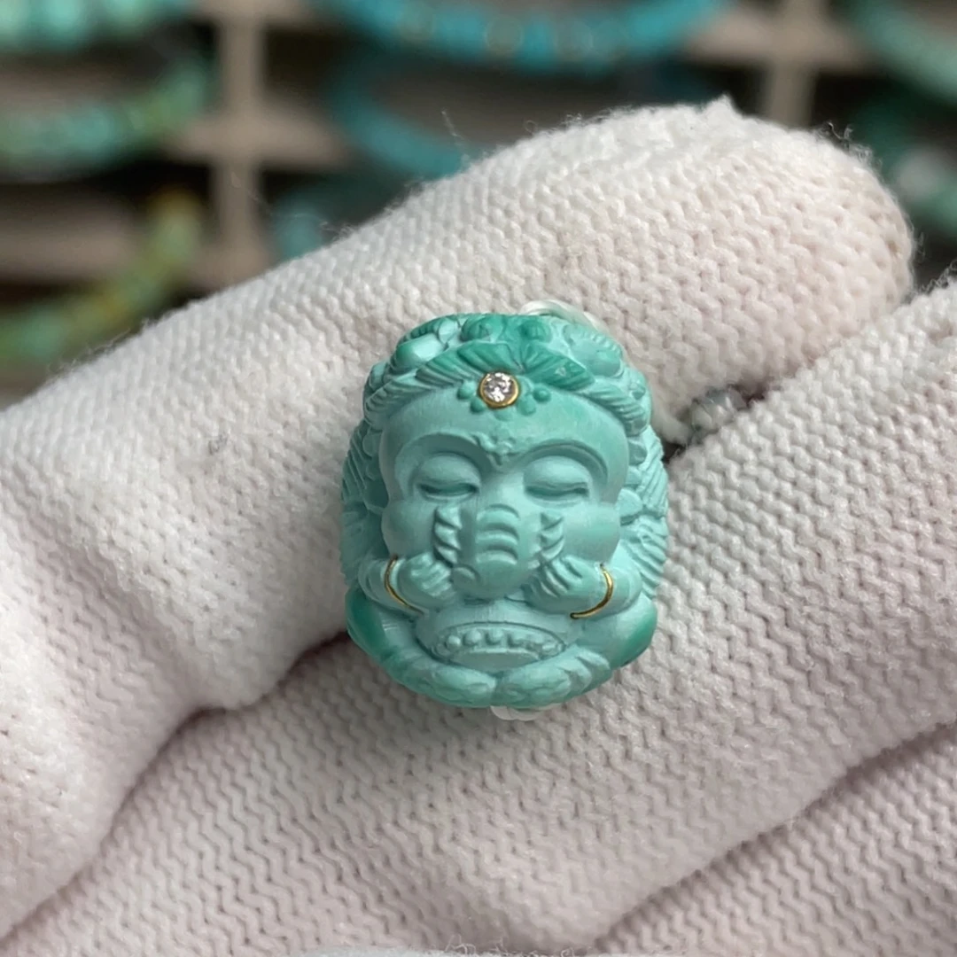 绿松石未镶嵌天使象7