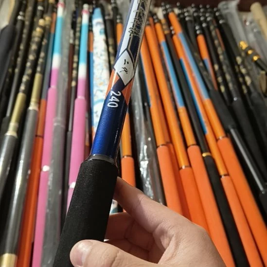 蓝色抄网杆瑕疵2.4米