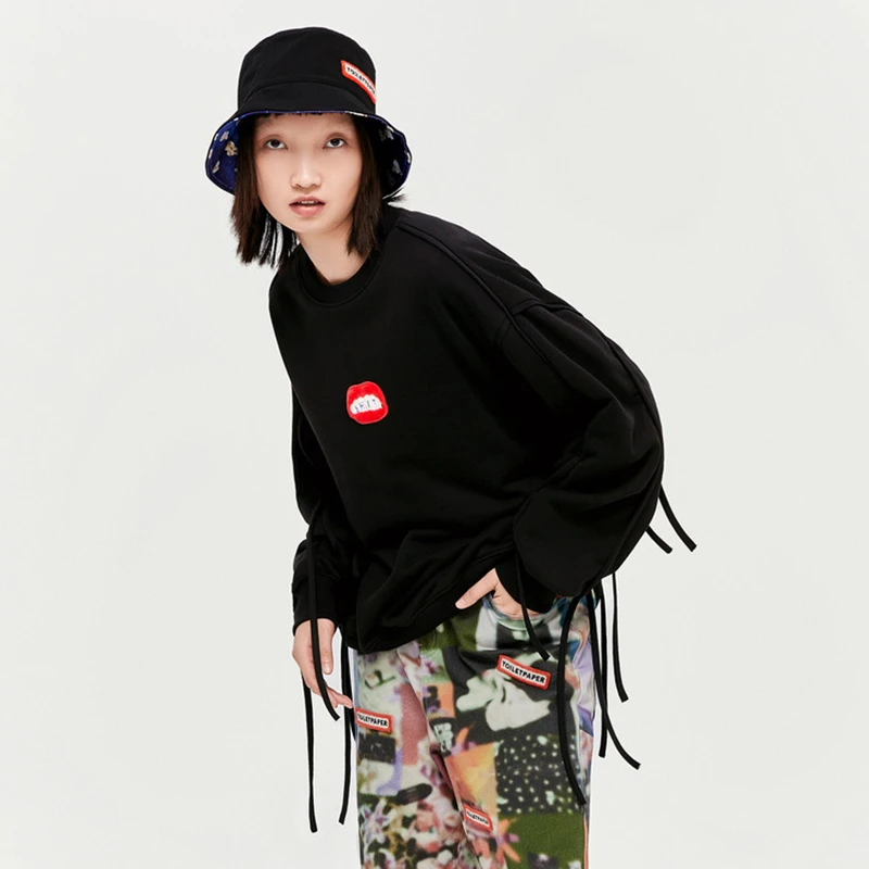 鸟撤柜女装  正品剪牌青仓 L196 男女情侣款 联名主题卫衣