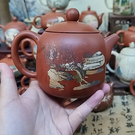 红泥茶壶建水紫陶手工壶