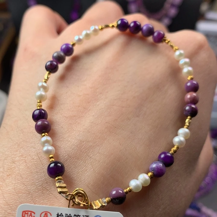 苏纪石（舒俱来）18K金镶嵌手链