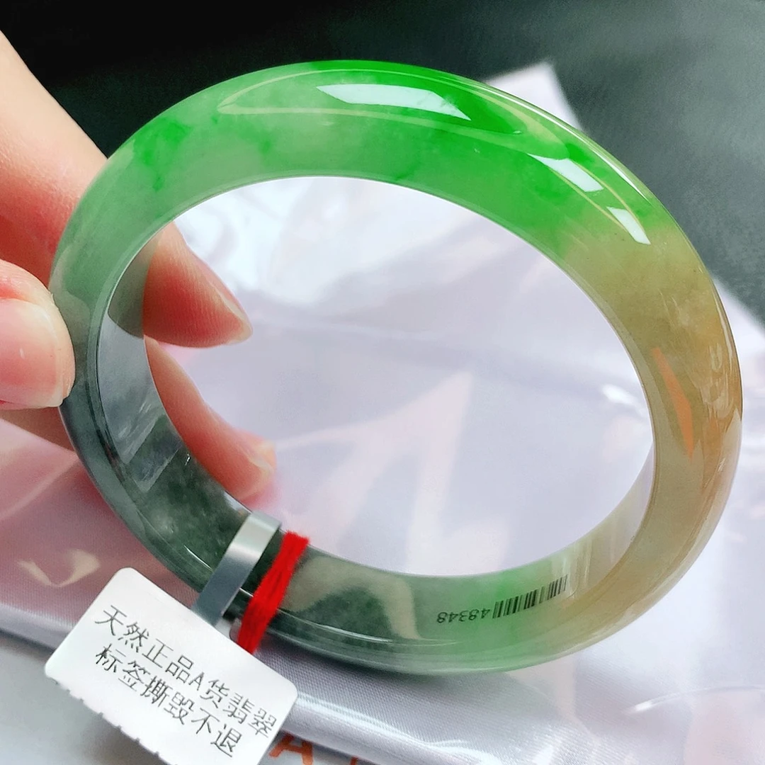 翡翠未镶嵌手镯缅甸天然a货翡翠手镯