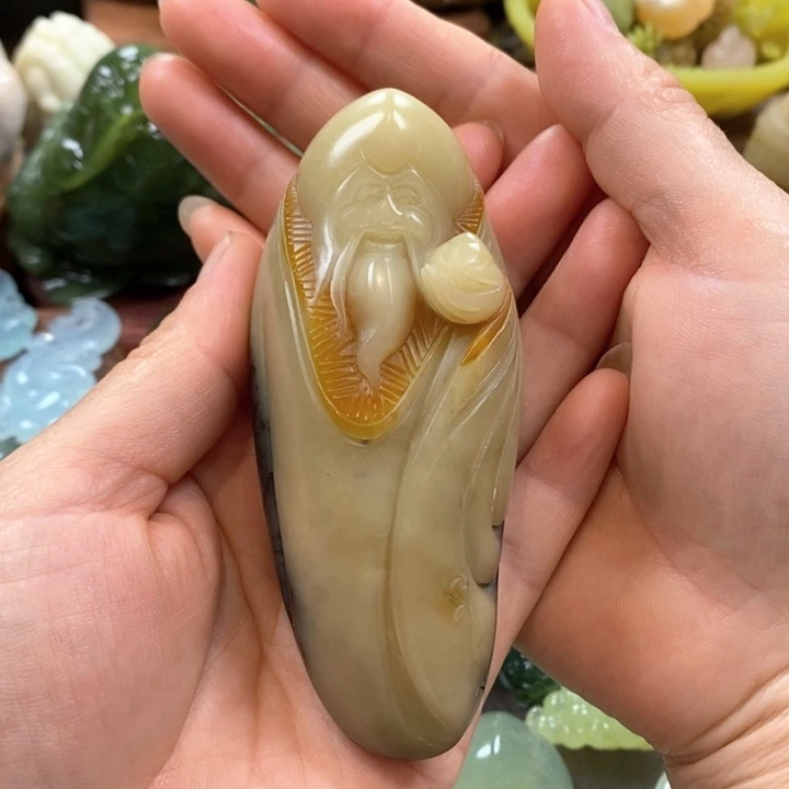 蛇纹石玉未镶嵌手把