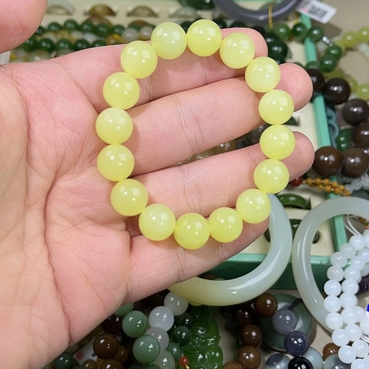 克***尔颈饰未镶嵌和田玉（黄玉）