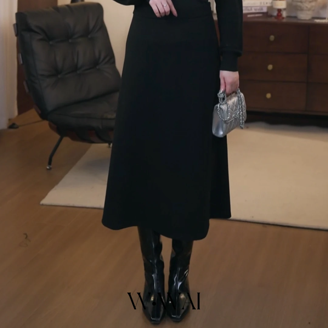 【巷往】显瘦简约通勤气质立体收腰半身裙 Q53B317