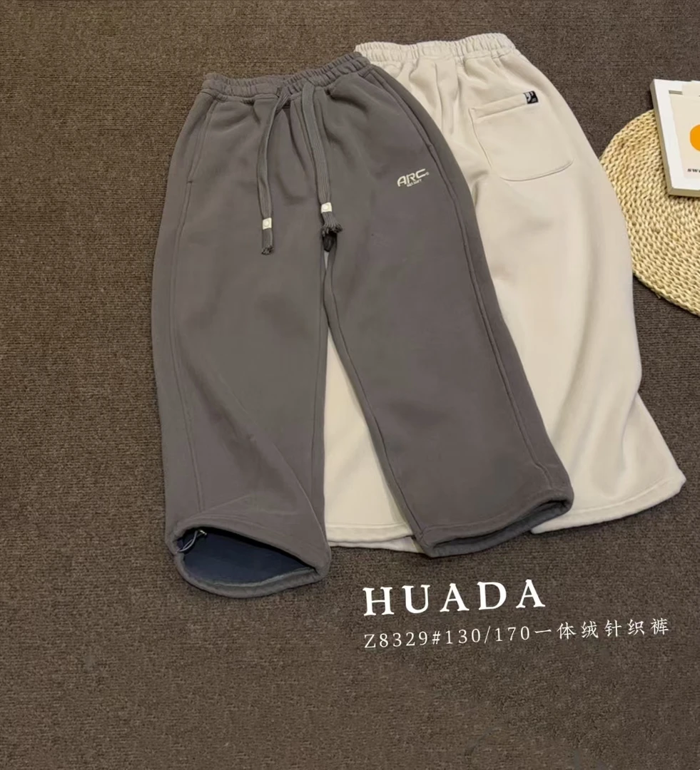 7101童裤三色可选加绒休闲两穿休闲裤