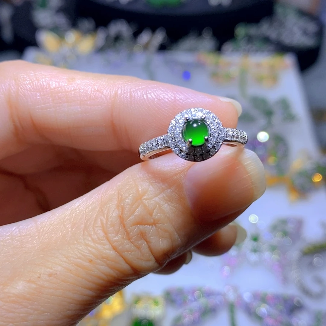 翡翠颈饰银S925镶嵌天然翡翠