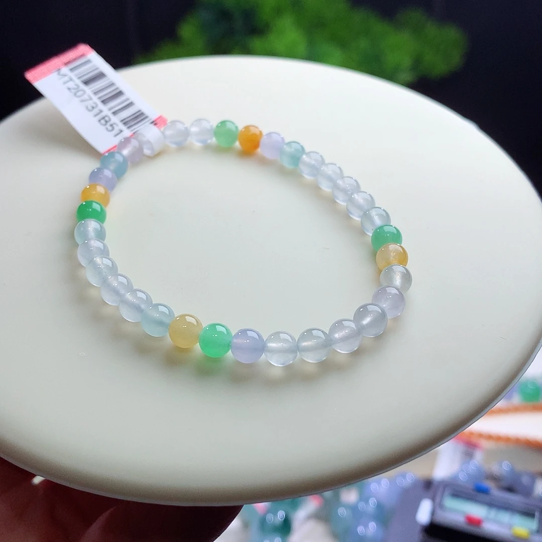 未镶嵌手串翡翠卡5mm