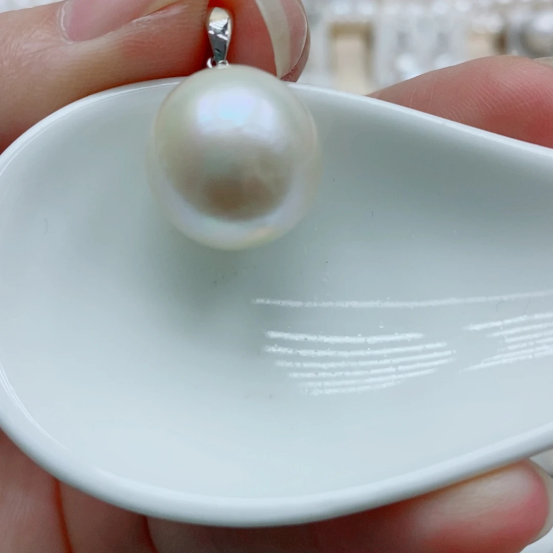 吊坠(赠链)淡水珍珠银S925镶嵌