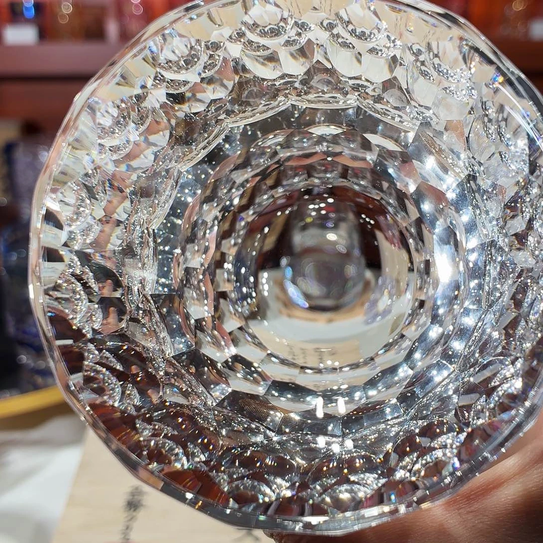 琉璃手工艺品钻杯透明