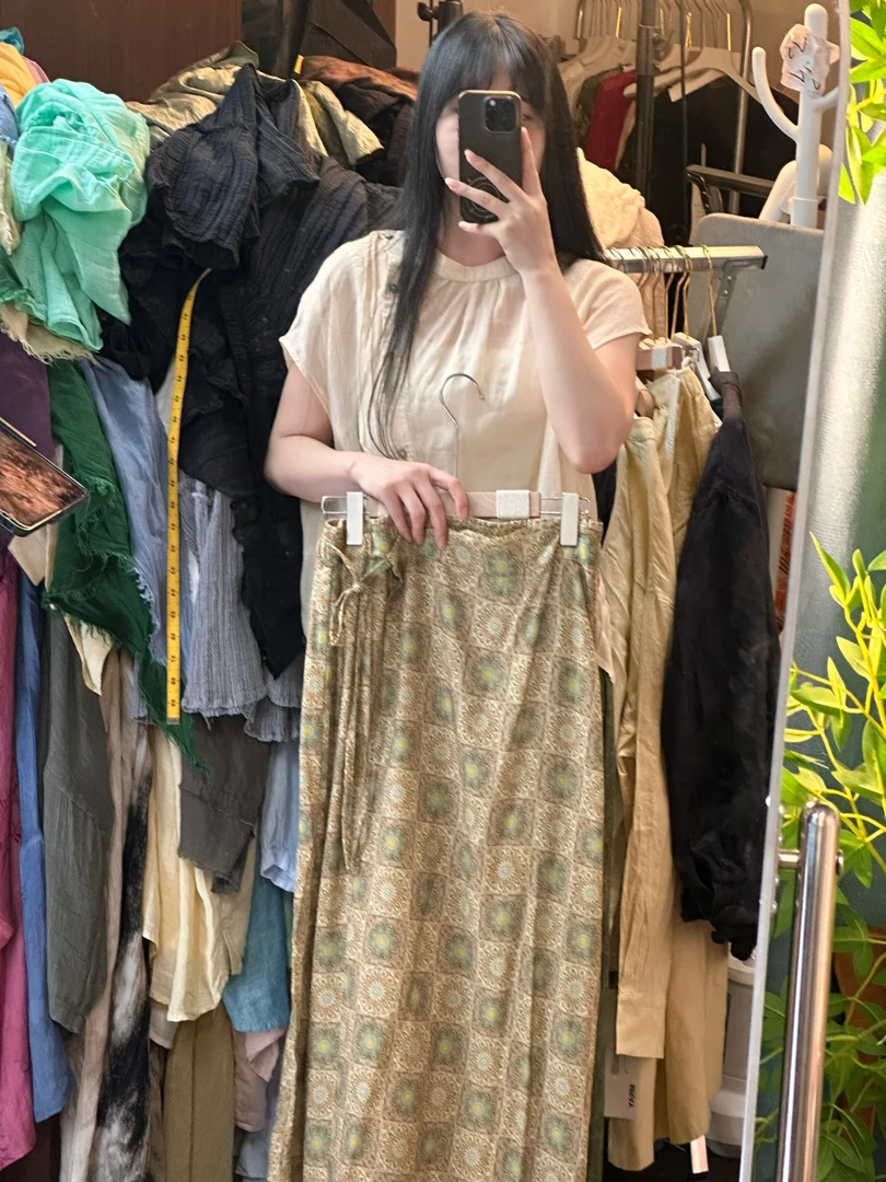 休闲风新中式时尚半裙裹裙宅萌系辣妹风