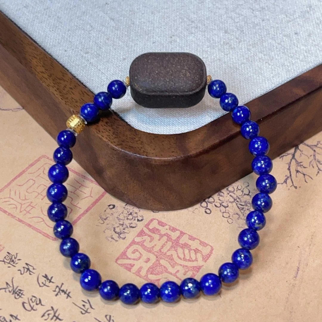 【珊木居】S326 黑龙涎无事牌青金0.5单圈  古方合香珠