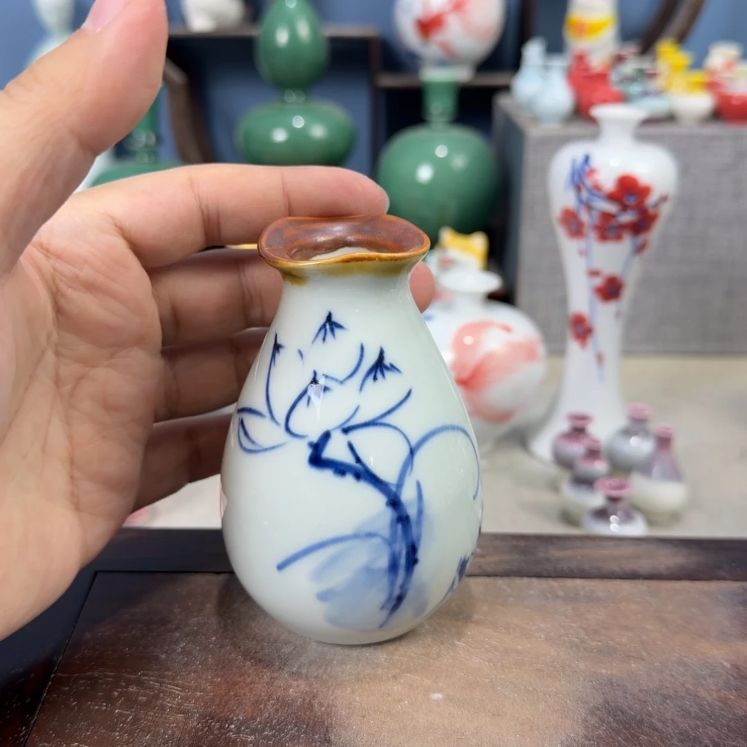 陶瓷手工小花器摆件