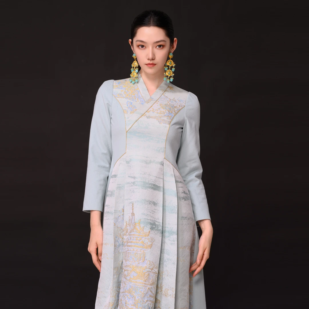 新中式国风新款气质晓月天边连衣裙954237521