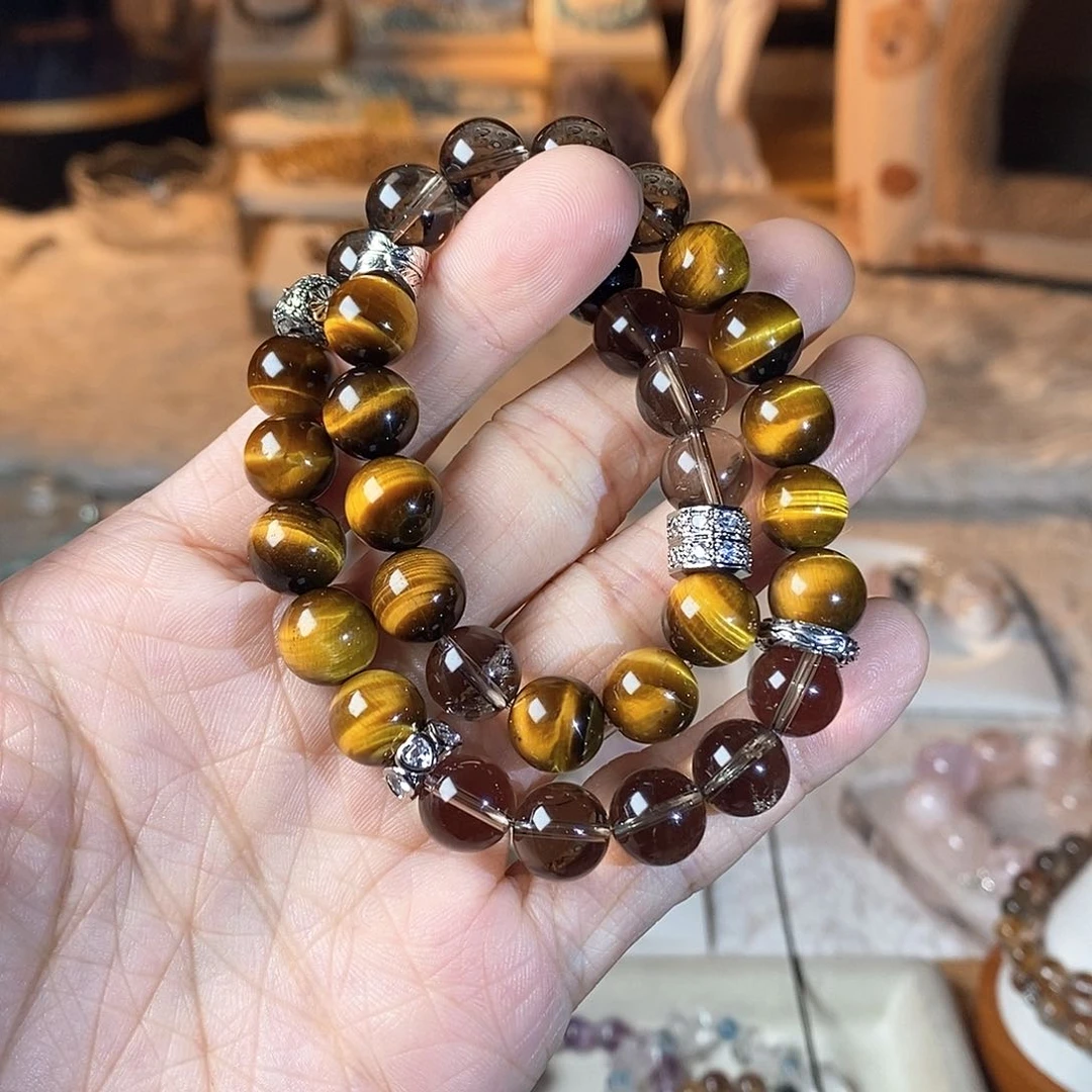 水晶手链未镶嵌流****2虎眼石双圈