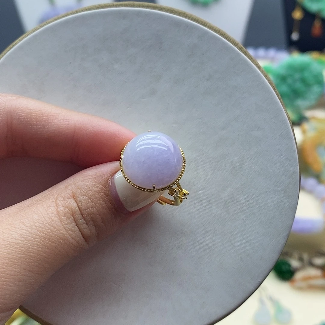 翡翠未镶嵌戒指戒指