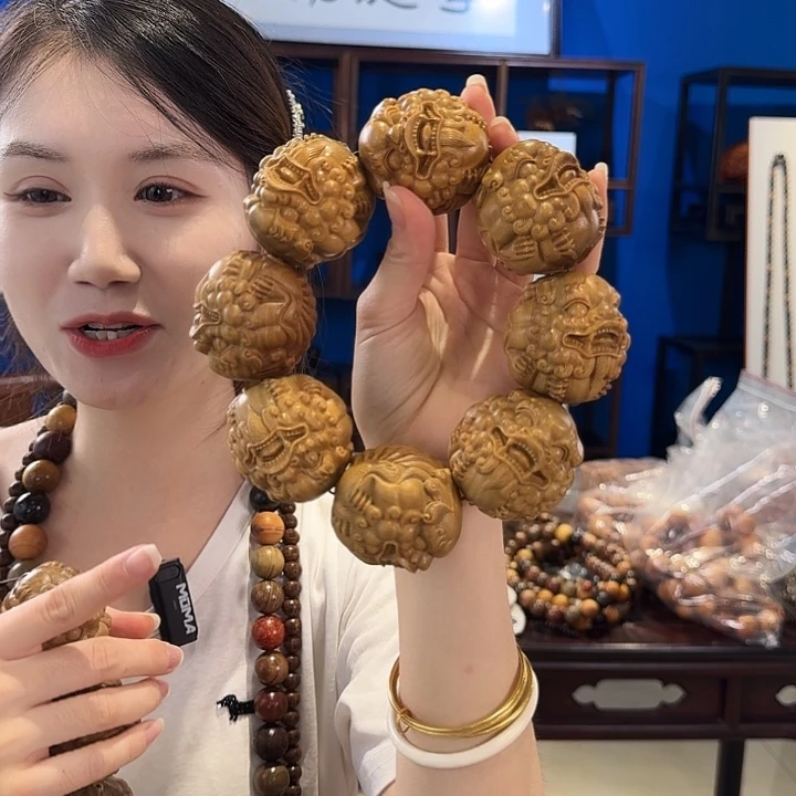 维腊木（绿檀）其他5.0 貔貅单圈